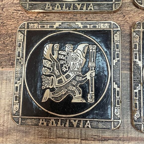 SET of Six (6) Bolivia Coasters South America - Picture 4 of 11